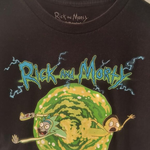 Adult swim Rick and Morty T-Shirt Size Medium Black - Picture 1 of 4